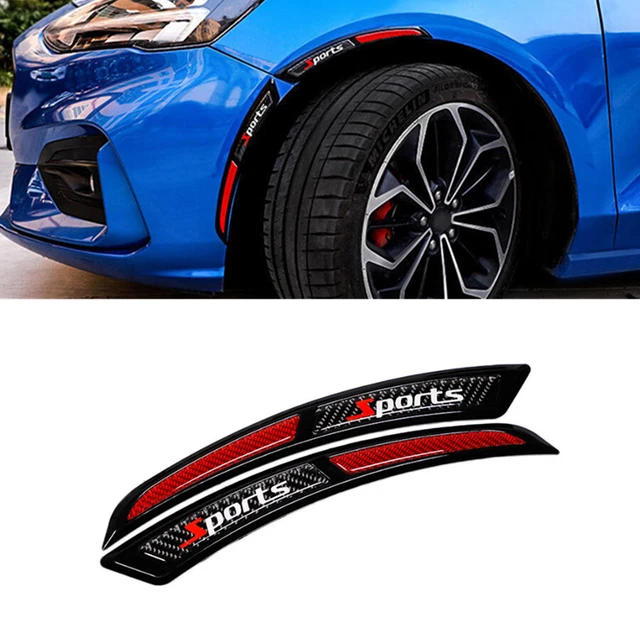 PAIR CARBON FIBER Sports Car Fender Flares Arch Wheel Eyebrow Protector