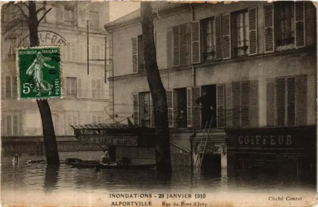 CPA ALFORTVILLE Rue du Pont d'Ivry INONDATION 1910 (600068)