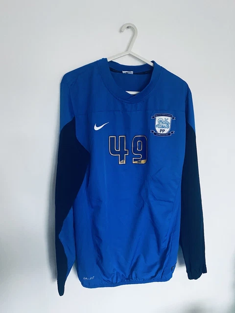 Preston North End FC Spielerausgabe Vintage Training Top Nike Nr. 49 Erwachsene Medium