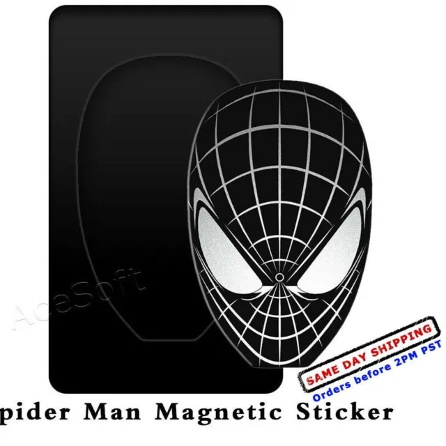 Mobile Phone General Portable HST Spider MAN Cell Phone Magnetic Sticker Black