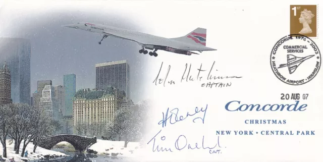 Concorde Christmas New York – Central Park  Signed by 3 Concorde Pilots.