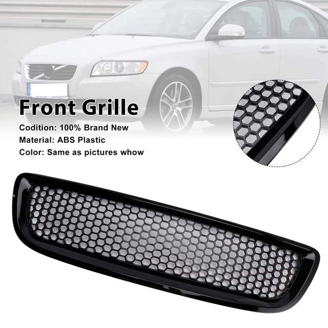 🚗Gloss Black Front Bumper Honeycomb Grille Grill Fit Volvo S40 V50 2008-2012