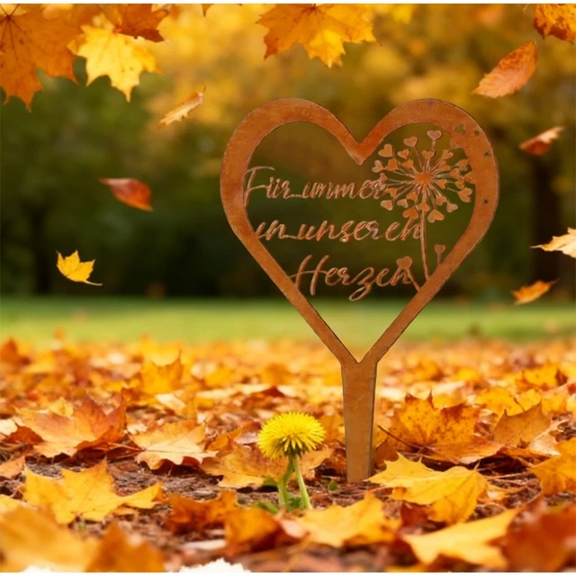 HEART-SHAPED MARKER CEMETERY Setting Rust-resistant Steel Construction ...