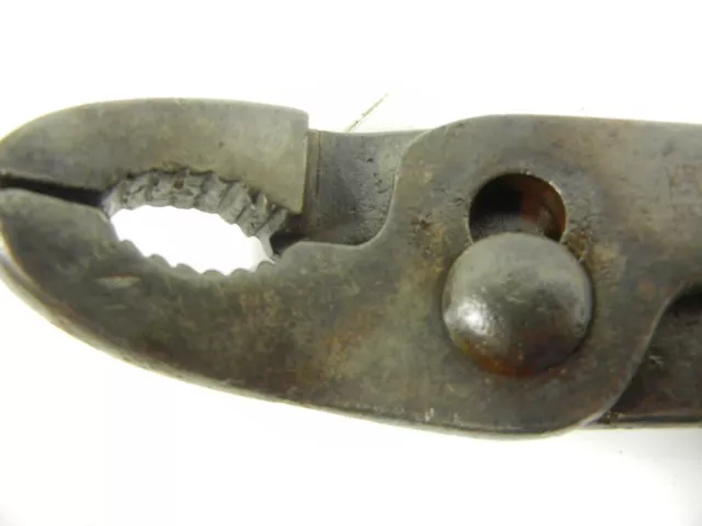 Vintage KRAEUTER USA tool, 9-1/2 inch Bent nose Slip Joint Pliers J429 2
