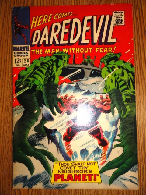 Daredevil #28 Gene Colan Cubierta Clave Fino + 1st Estampado Stan Lee Marvel Mcu