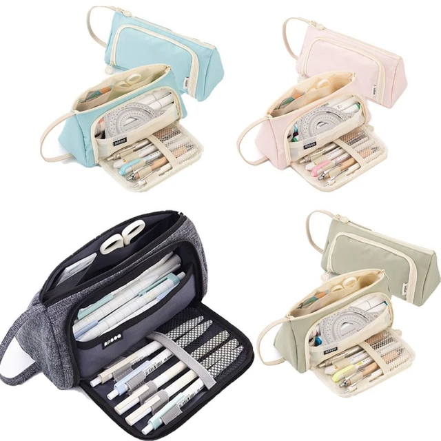 Étui à crayons Étui de papeterie Pochette de stockage Sac stylo grande capacité