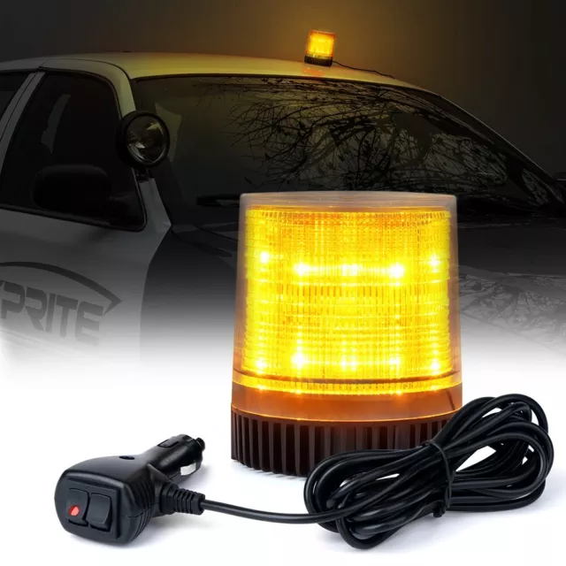 Xprite 12 LED Amber Beacon Strobe Lights Rooftop Snow plow Towing truck lamps