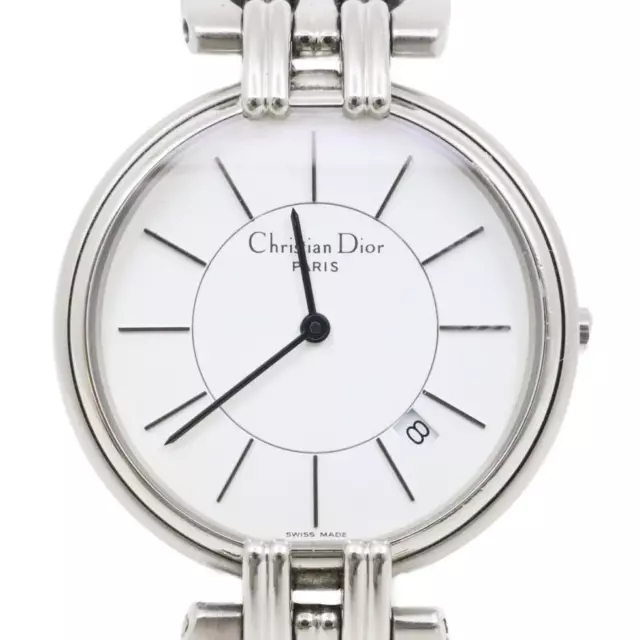Christian Dior Bagheera 65.100 Quartz White Dial Stainless Bracelet Mens Watch