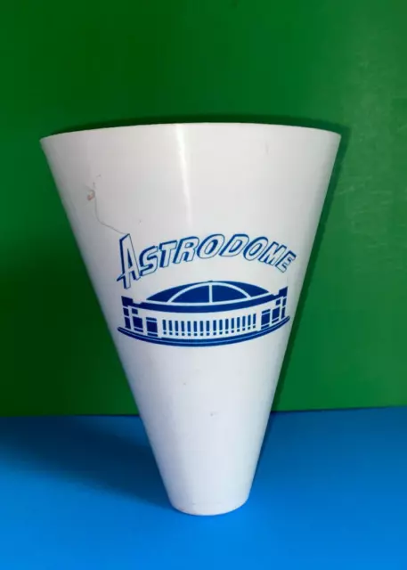 HOUSTON ASTRODOME VINTAGE POPCORN 1970/80s HOLDER/MEGAPHONE - 7 INCHES TALL