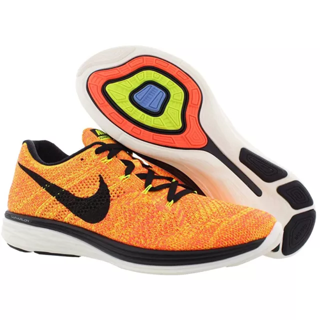 Nike Flyknit Lunar 3 Baskets de Sport 698182-700 Orange Noir 40 EU/ 6  UK/8,5 US