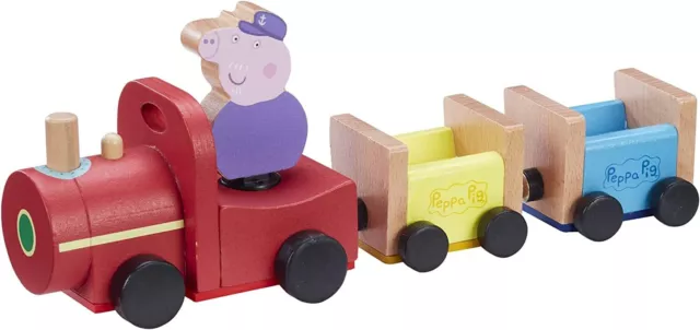 Peppa Cochone Jouet en Bois - Chemin de Fer (Avec Opa Wutz Figurine) Train Pig