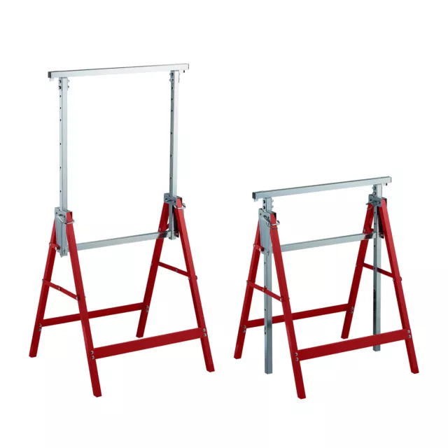 Tréteaux Établi atelier bricolage rouge Chevalet sciage Support pied pliable