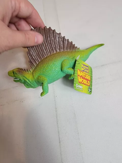 Boley Nature World Dinosaur Toy 2015 Dimetrodon Green with Tags 7" 3