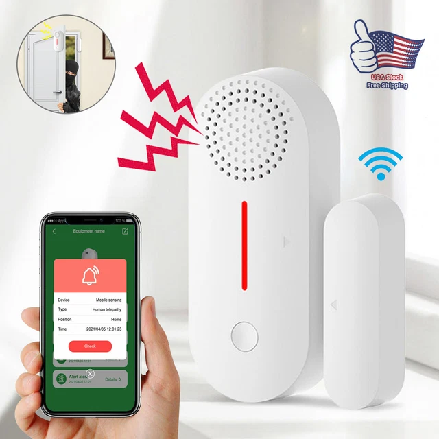Wireless Wifi Window Door Burglar Alarm Home Security Sensor System Alexa Google