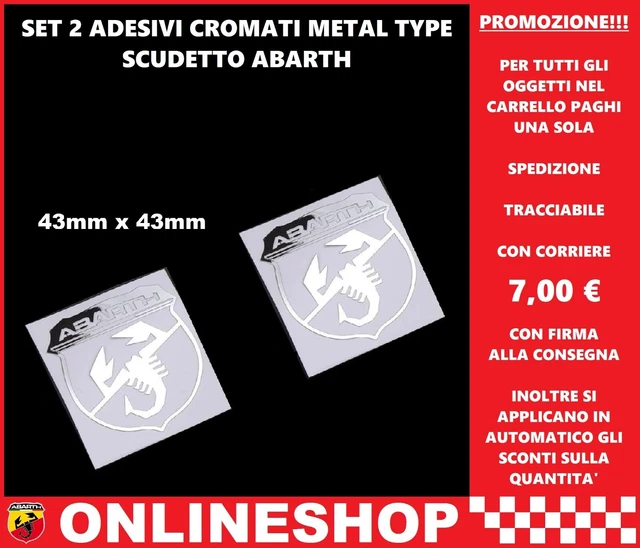 ADESIVI ADESIVO LOGO Fiat 500 Abarth Stemma Scorpione EUR 7,00 - Foto 3