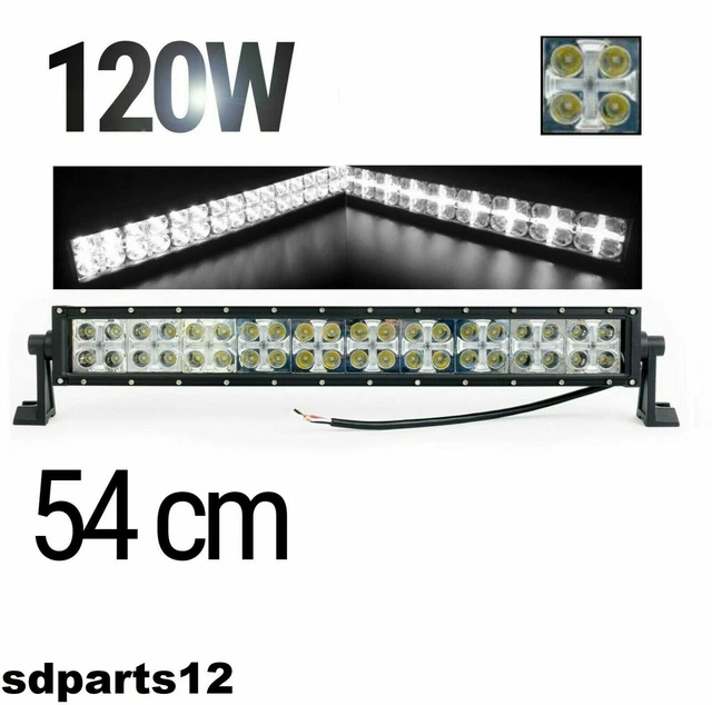 Barre LED 56 Cm 102W + Feux De Position Blanc/Orange – 10900 LM, Combo Spot/Flood, 12-24V, Pour 4x4, Camion, Hors-Route