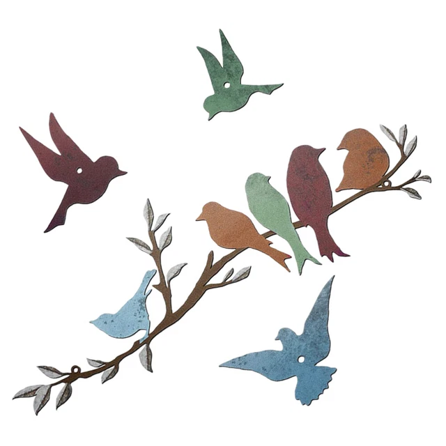 Metal Birds On Branches Wall Decor Bird Ornament Birds On Branch Art Craft