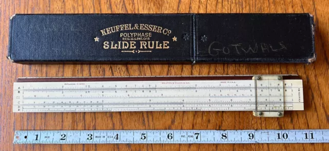Antique Keuffel & Esser Co. NY Polyphase Slide Rule Pat. June 5th 1900 N4053-3
