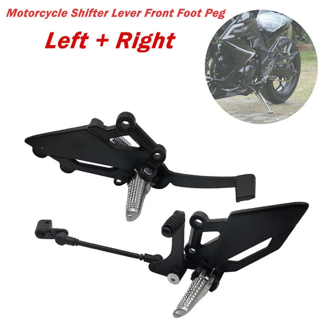 Pair Motorcycle L&R Shift Lever Frontset Foot Peg Bracket Pedal Shifter Aluminum
