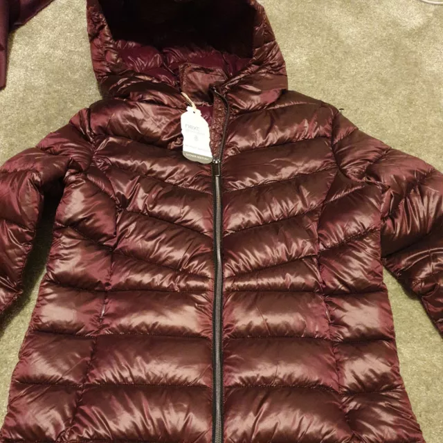 New NEXT Age 14 Years Girls Padded Hooded Puffer Coat, Shower Resistant,  BNWT