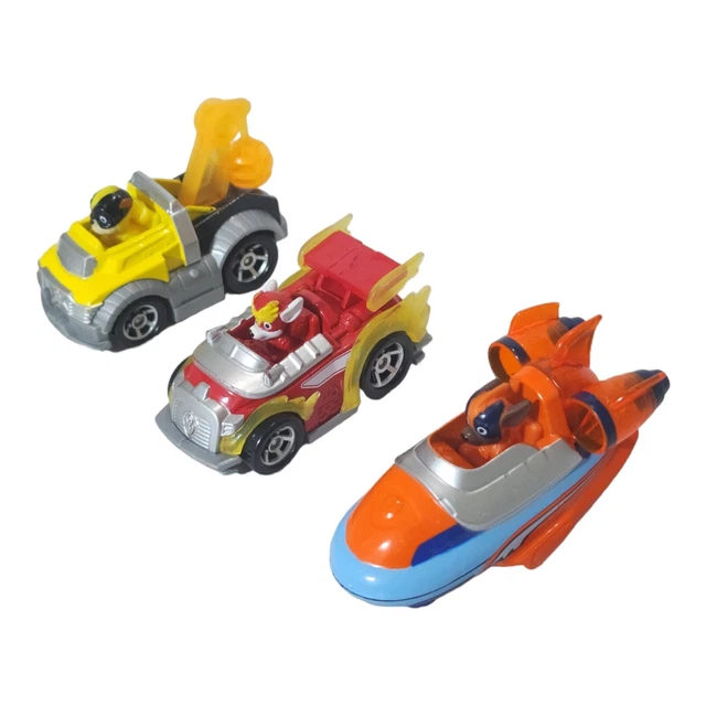 PAW PATROL MIGHTY Pups Super Paws True Metal Diecast Cars Lot of 3 Zuma