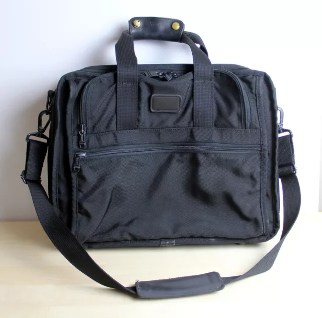 Vtg TUMI Ballistic Black Nylon Business Briefcase Travel Bag Laptop Made in USA