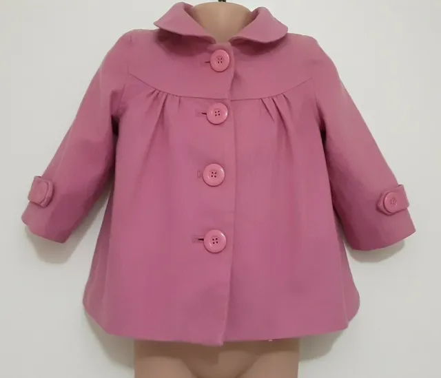Size 1 Girls Pink Long Sleeve Target Wool Coat