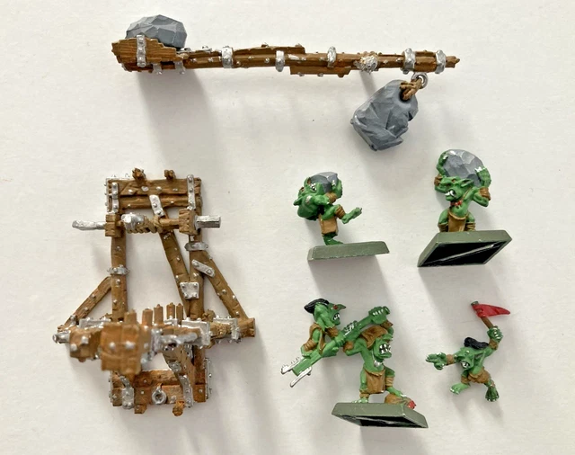 Figurine OOP 1986 – Skull Crusher Mighty Goblin – Trebuchet – Citadel Warhammer