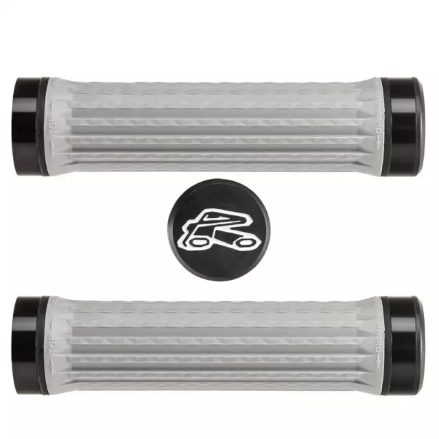 Renthal Traction Lock-On G214 poignées de guidon vélo grise 130mm *NEUF*