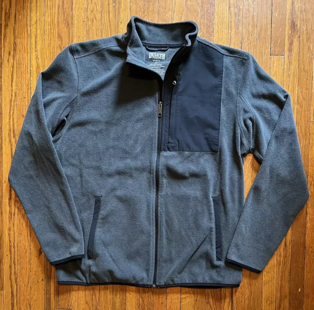 Duluth Trading Co Shoreman's Fleece Gridlock Jacket Men's Size Medium Gray/Black