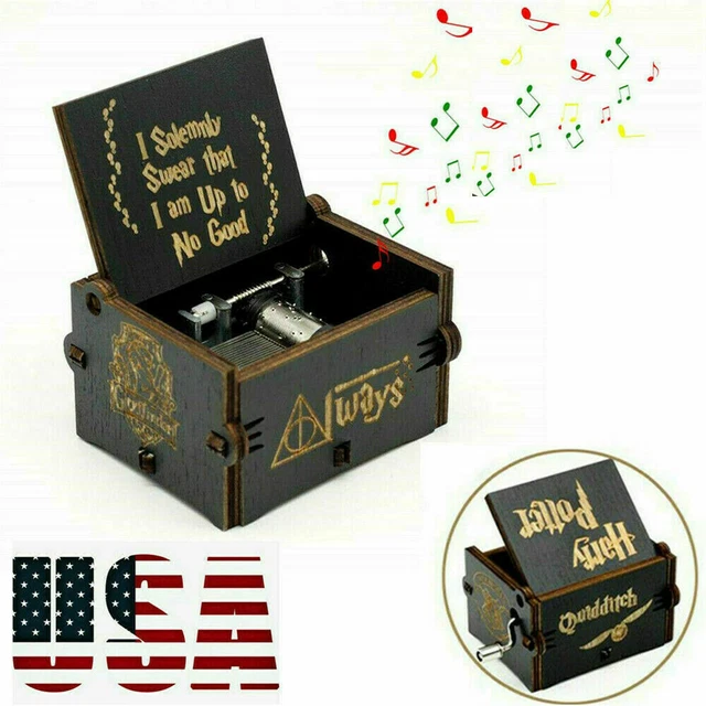 &HARRY POTTER& WOODEN Music Box HandCranked Classic Handmade Toys Gifts