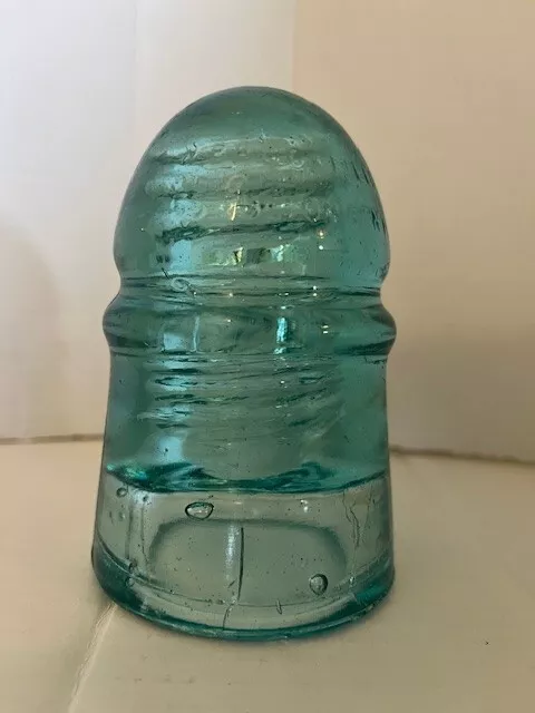 W Brookfield Cd-126.3 [080] Vintage Glass Insulator…Three Early Patent Dates