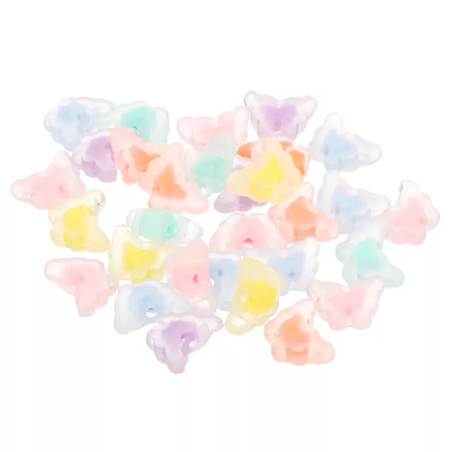 Acrylic Beads, 200 Pack Acrylic Butterfly Beads, Mix Color