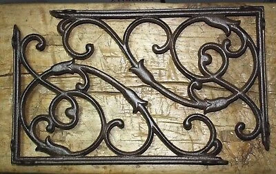 2 Cast Iron Antique Style HUGE VINE Brackets Garden Braces Shelf Bracket HD