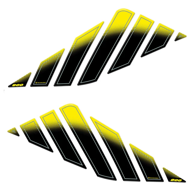 Labelbike Autocollants Résinés 3D Protections Réservoir Suzuki V-Strom 800DE 2023 Jaune