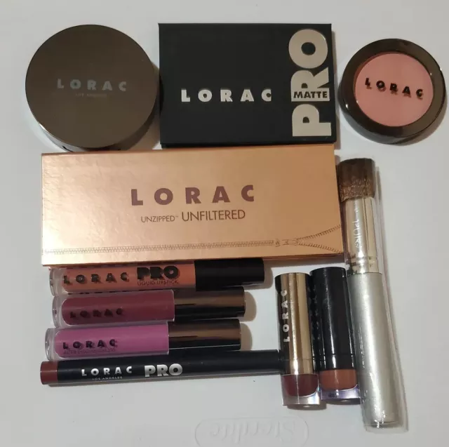 Lorac Eyeshadow Unzipped & Pro Matte Eye Shadow & lipstick Mixed Lot*new*