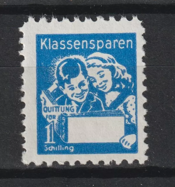 Austria Germany Cinderella Revenue Stamp Klassensparen 1 Shilling Quittung