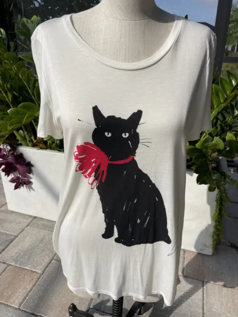 Jason Wu for Target Black Cat Tee T Shirt New with Tags Womens Size M
