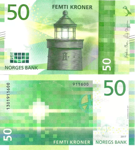 Norway 50 kroner 2017 P-53 UNC