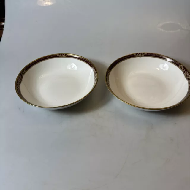 2 Royal Doulton Tennyson 17cm Cereal / Soup Bowl - Made in England