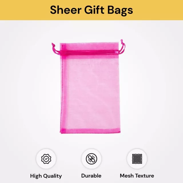 Organza Bags Sheer Drawstring Gift Bags Candy Bags Jewellery Wedding Gift Pouch 2