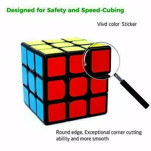 Magic Cube 3x3x3 Super Smooth Fast Speed Puzzle Cube Professional Fun Twist Toy 3