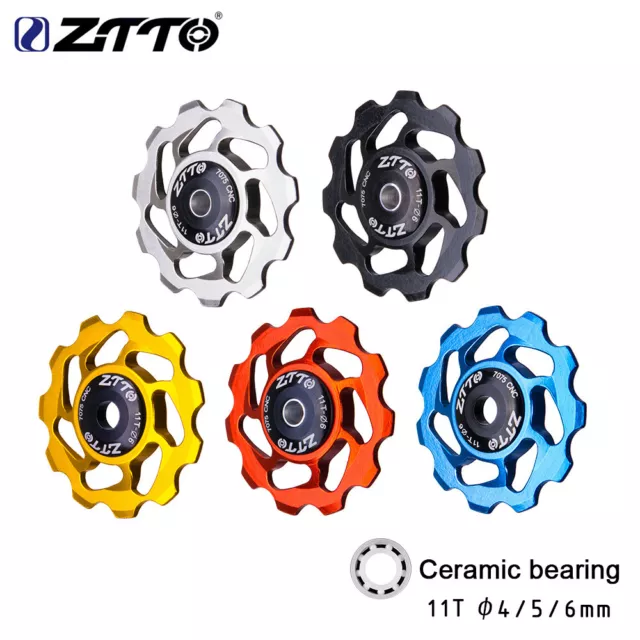 ZTTO 11T MTB Bicycle Rear Derailleur Jockey Wheel Ceramic Bearing Pulley