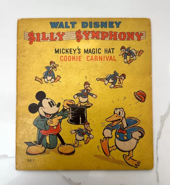 Walt Disney Silly Symphony Mickey's Magic Hat Cookie Carnival #883 Whitman