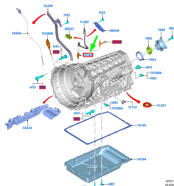 FORD RANGER T6 MK1 Transmission Vent Valve Assy 5449157 NEW GENUINE £15