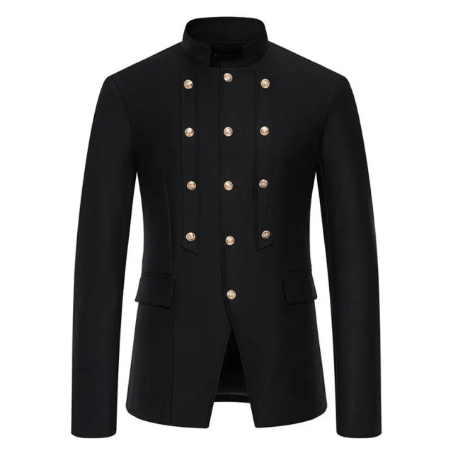 Men's Casual Spring Court Buckle-Down Wedding Slim-Fit Party Suit-Jacket Coat