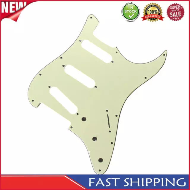 3Ply SSS 11 Holes Strat Electric Guitar Pickguard for FD (Dark Green)