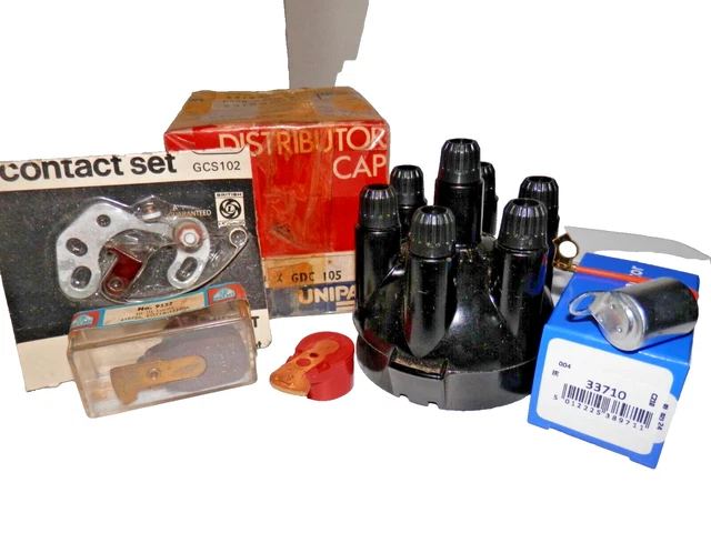 AccuSpark Points Condenser And Red Rotor Arm For Ford Anglia – Lucas 25D Distributor
