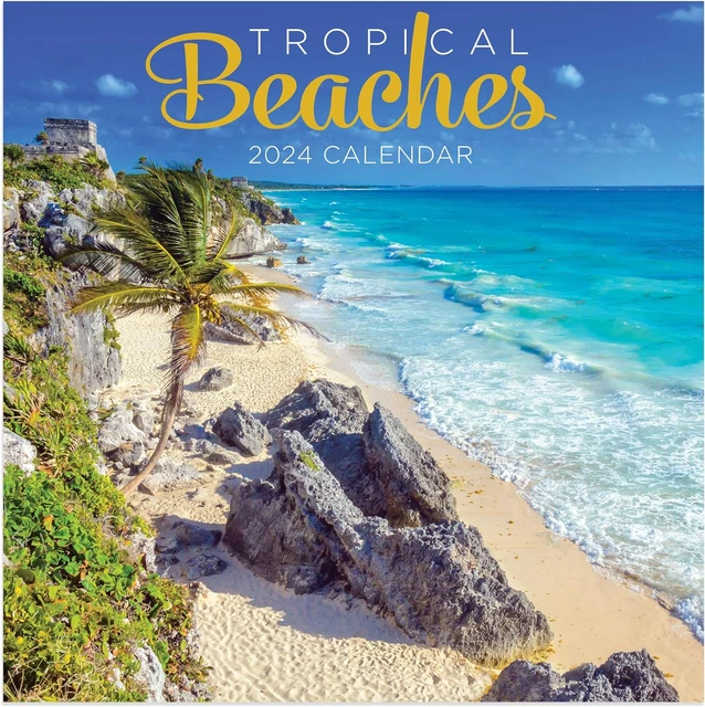 2024 TROPICAL BEACHES Mini Wall Calendar 7X7 12.99 PicClick