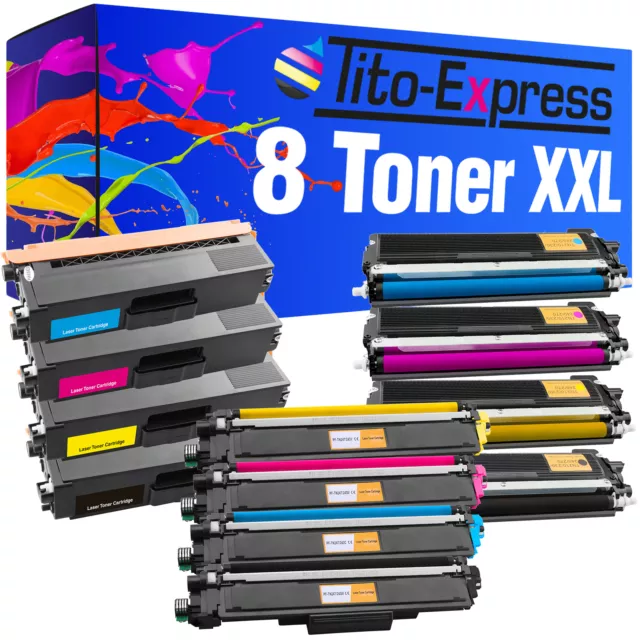 Laser Toner Patronen 8x PlatinumSerie für Brother TN 241 245 242 246 243 247 325